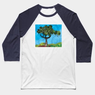 Swirling Tree 2 - Eliza and Boo Baseball T-Shirt